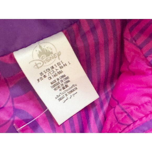 DISNEY Parks Alice In Wonderland Cheshire Cat Puffer Jacket Coat Sz Sm - Picture 5 of 8